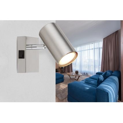 Globo - Foco de pared 1xGU10/25W/230V cromo mate