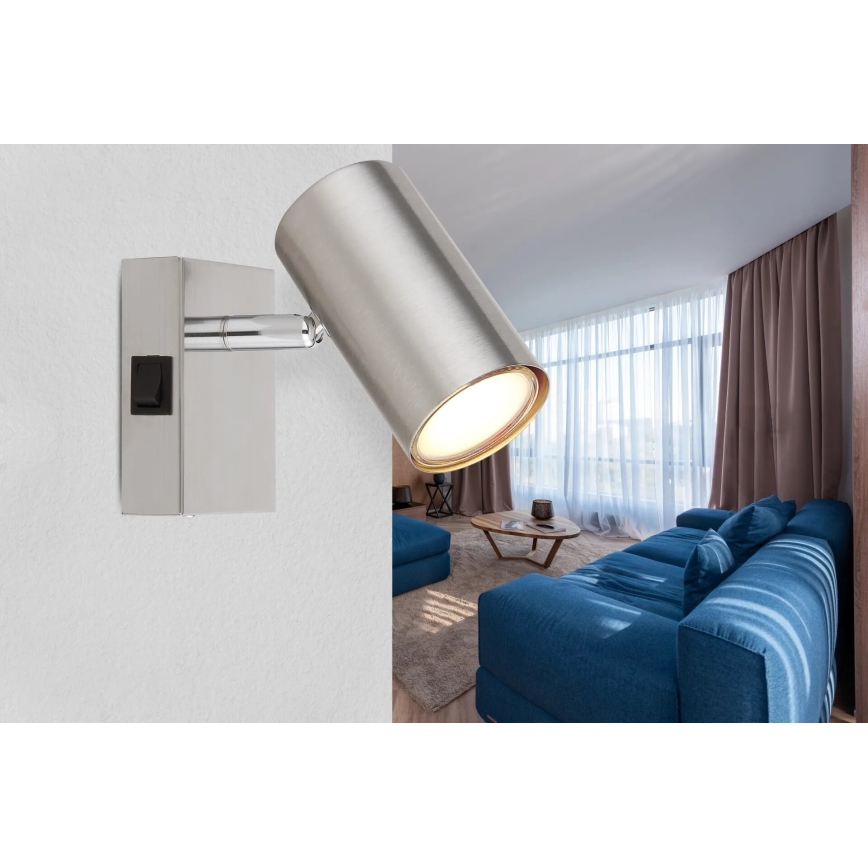 Globo - Foco de pared 1xGU10/25W/230V cromo mate