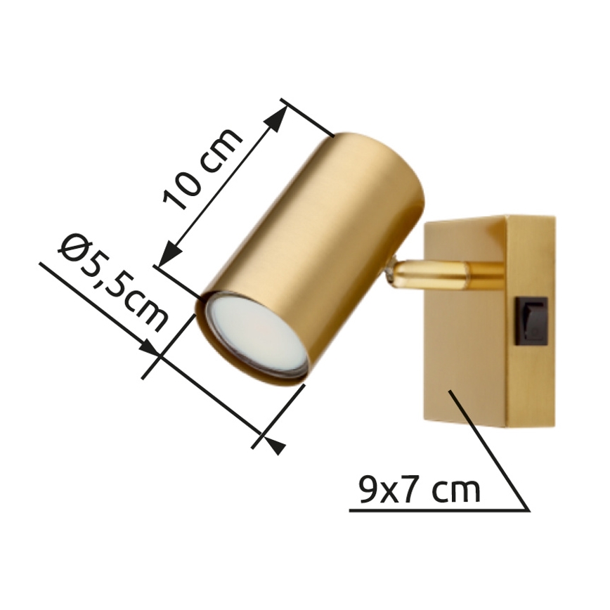 Globo - Foco de pared 1xGU10/25W/230V dorado