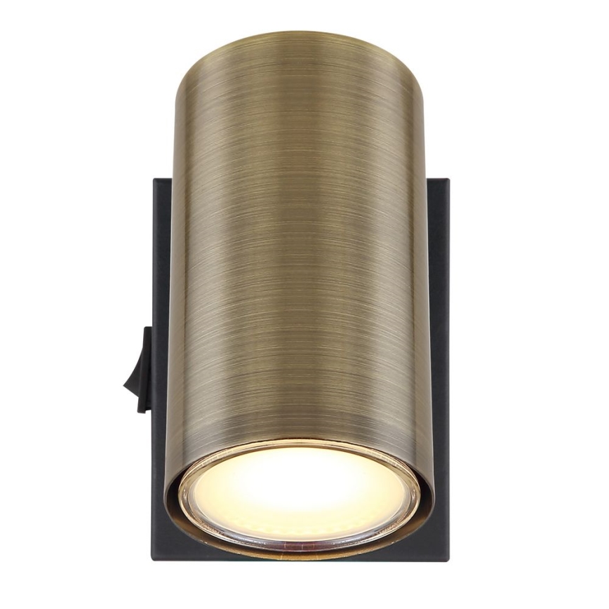 Globo - Foco de pared 1xGU10/25W/230V negro/latón