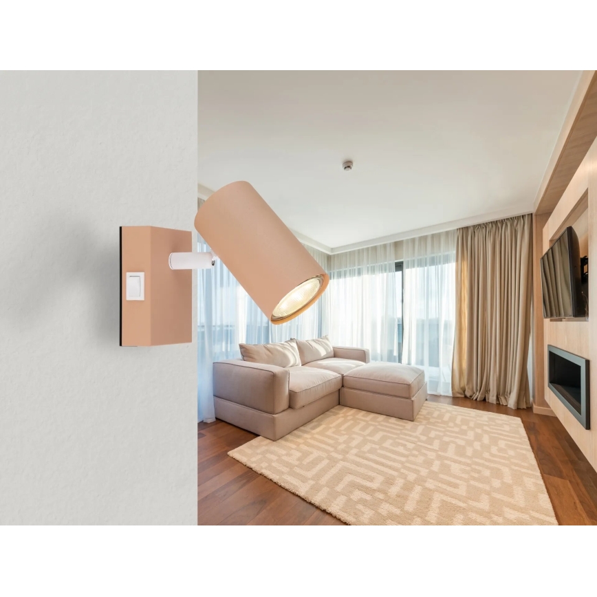 Globo - Foco de pared 1xGU10/25W/230V naranja