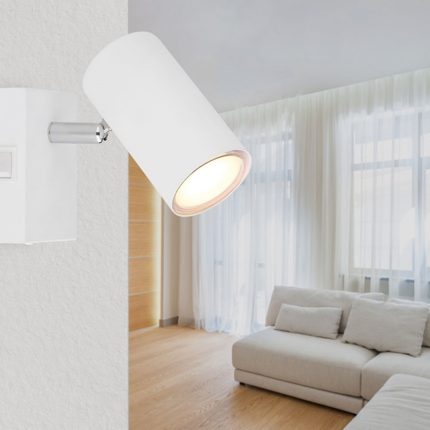 Globo - Foco de pared 1xGU10/25W/230V blanco