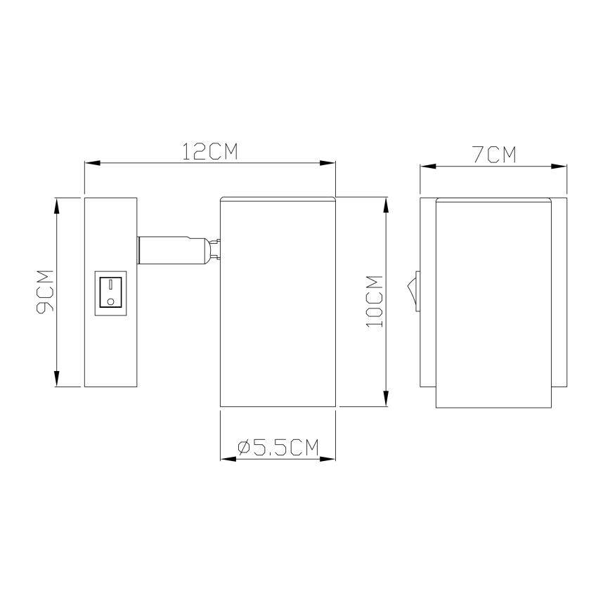 Globo - Foco de pared 1xGU10/25W/230V blanco