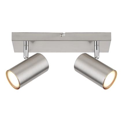 Globo - Foco 2xGU10/25W/230V cromo mate