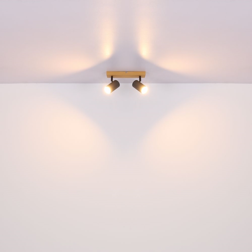 Globo - Foco 2xGU10/35W/230V gris/marrón