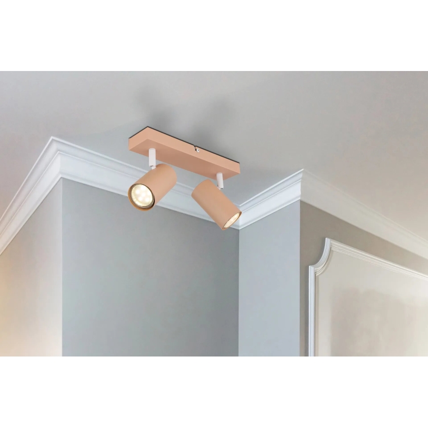 Globo - Foco 2xGU10/25W/230V naranja
