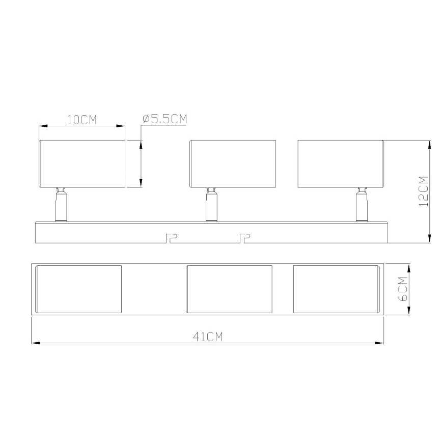 Globo - Foco 3xGU10/25W/230V naranja