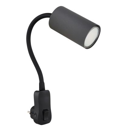 Globo - Foco de pared con enchufe 1xGU10/35W/230V negro