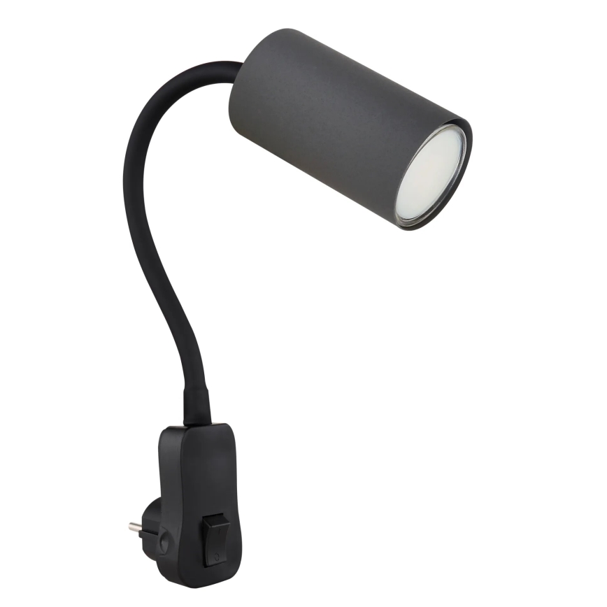 Globo - Foco de pared con enchufe 1xGU10/35W/230V negro