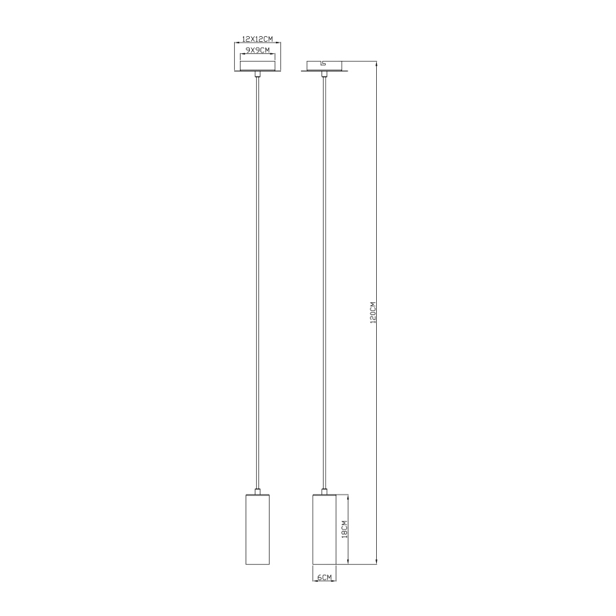 Globo - Lámpara colgante 1xGU10/35W/230V blanco