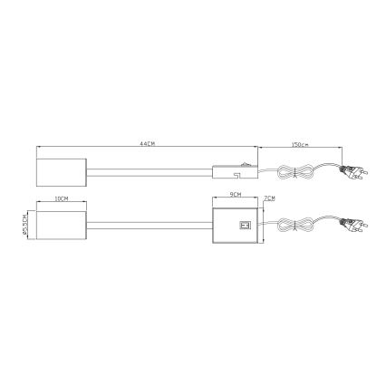 Globo - Aplique flexible 1xGU10/25W/230V blanco