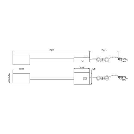 Globo - Aplique flexible 1xGU10/25W/230V blanco