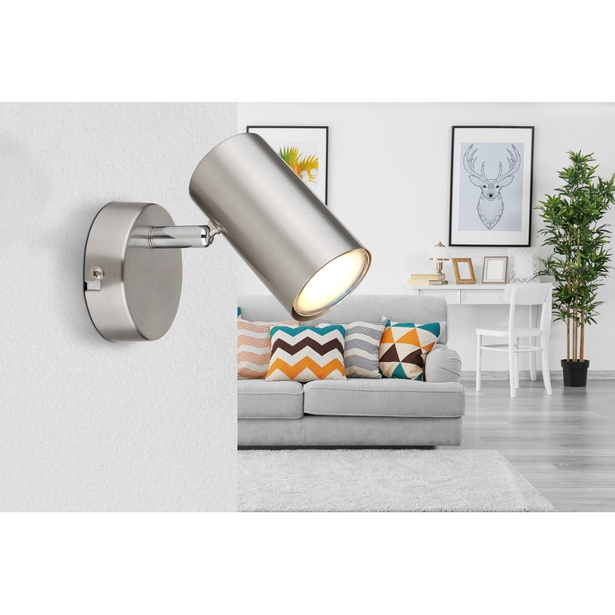 Globo - Foco de pared 1xGU10/25W/230V cromo mate