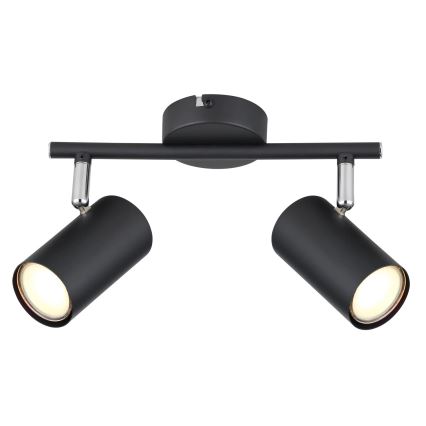 Globo - Foco 2xGU10/25W/230V negro