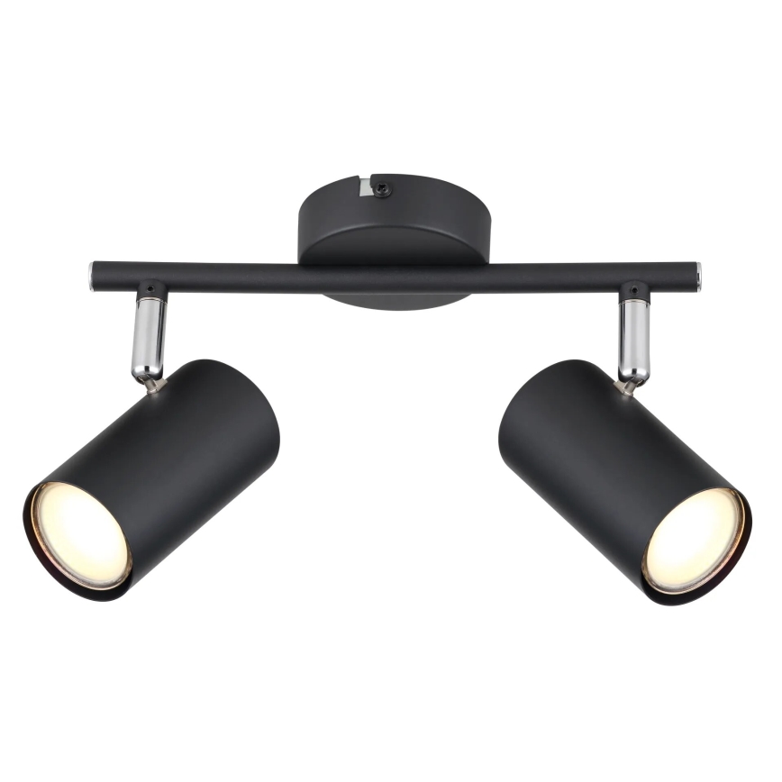 Globo - Foco 2xGU10/25W/230V negro