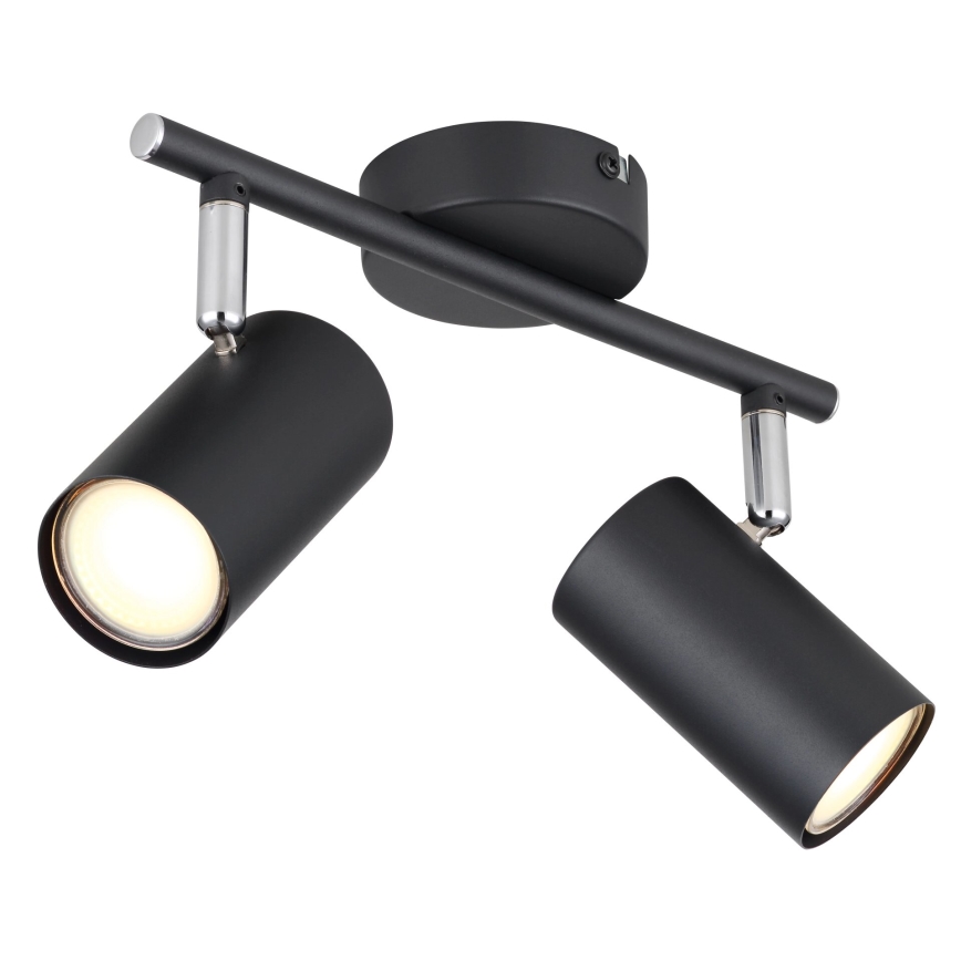 Globo - Foco 2xGU10/25W/230V negro