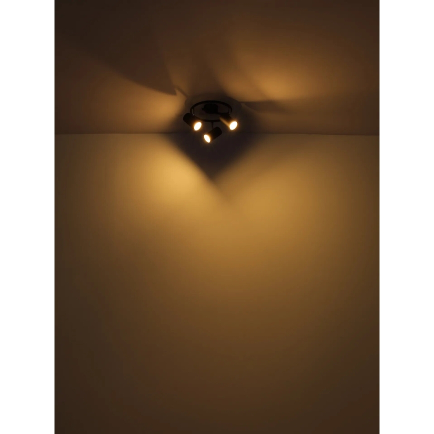 Globo - Foco 3xGU10/25W/230V negro
