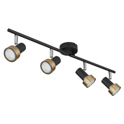 Globo - Foco  4xGU10/25W/230V negro/dorado
