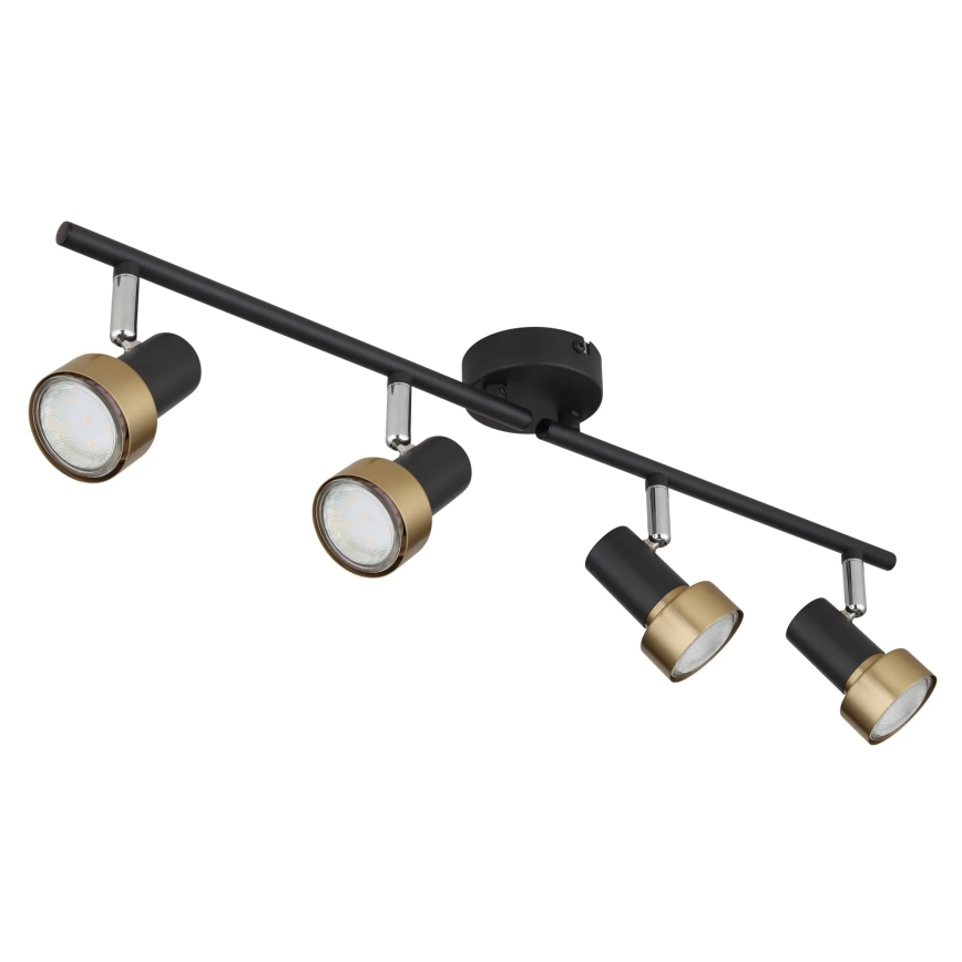 Globo - Foco  4xGU10/25W/230V negro/dorado