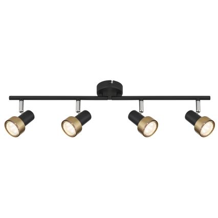 Globo - Foco  4xGU10/25W/230V negro/dorado