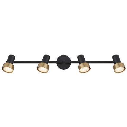 Globo - Foco  4xGU10/25W/230V negro/dorado