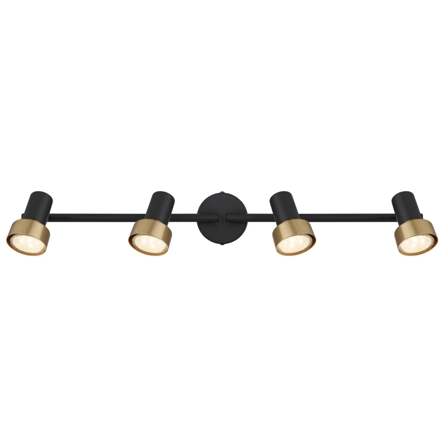 Globo - Foco  4xGU10/25W/230V negro/dorado