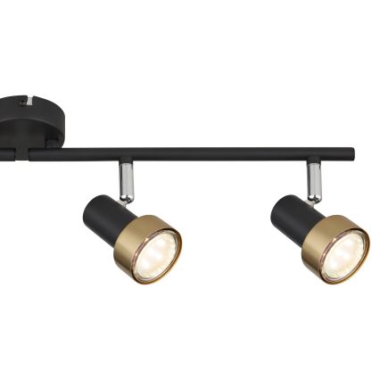 Globo - Foco  4xGU10/25W/230V negro/dorado