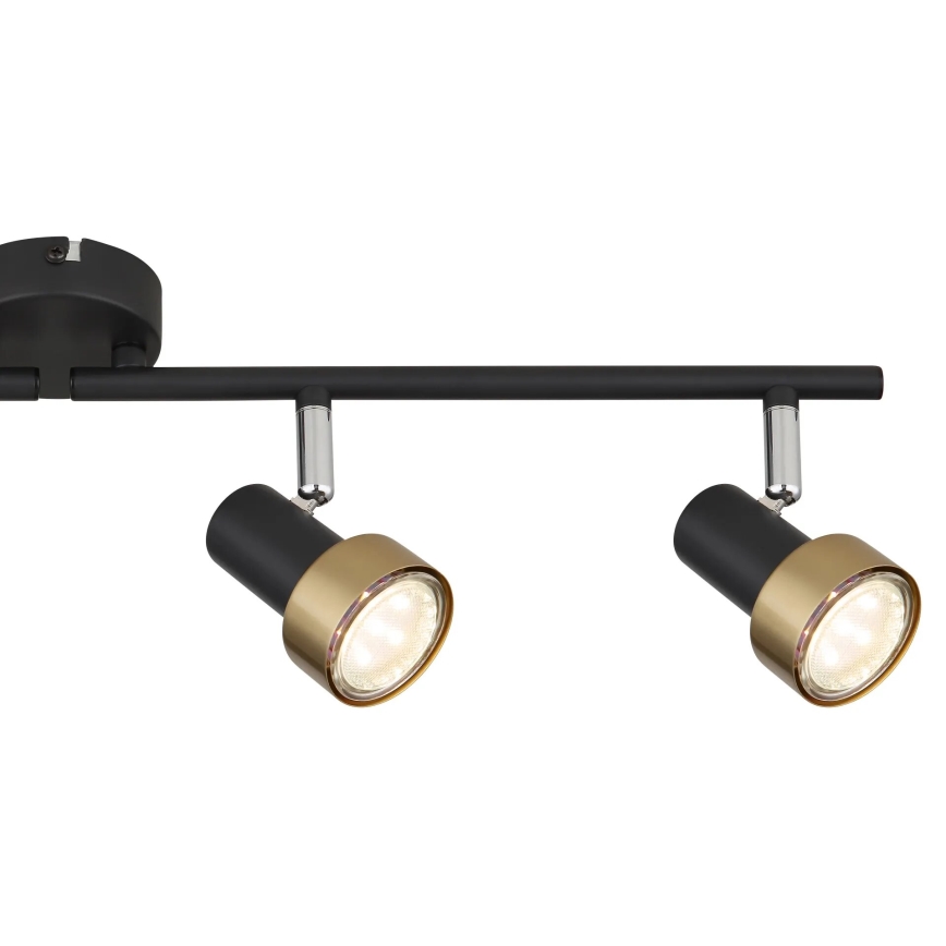 Globo - Foco  4xGU10/25W/230V negro/dorado