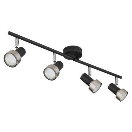 Globo - Foco  4xGU10/25W/230V negro/plata