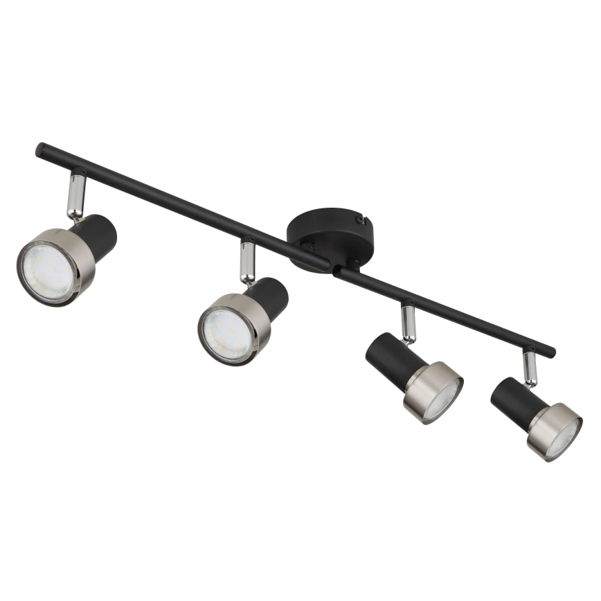 Globo - Foco  4xGU10/25W/230V negro/plata