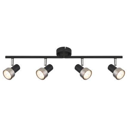 Globo - Foco  4xGU10/25W/230V negro/plata