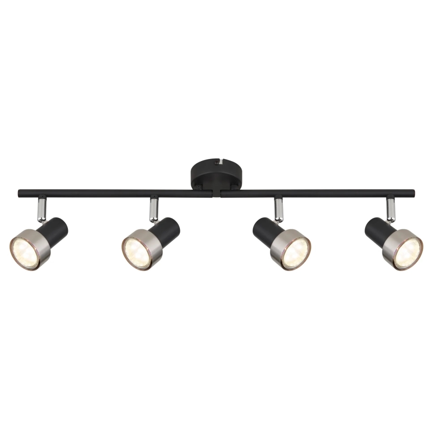 Globo - Foco  4xGU10/25W/230V negro/plata