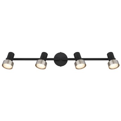 Globo - Foco  4xGU10/25W/230V negro/plata