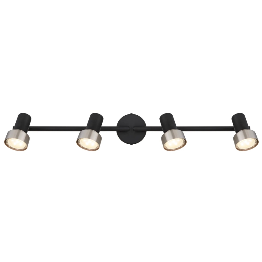 Globo - Foco  4xGU10/25W/230V negro/plata