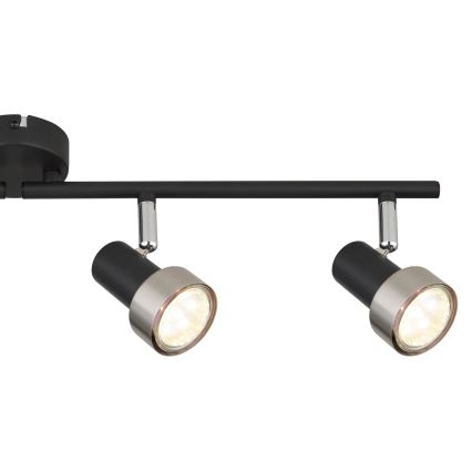 Globo - Foco  4xGU10/25W/230V negro/plata