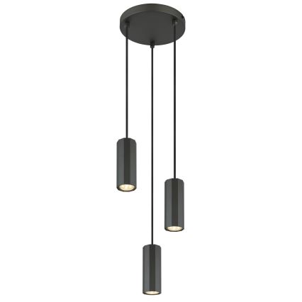 Globo - Lámpara colgante 3xGU10/25W/230V negro