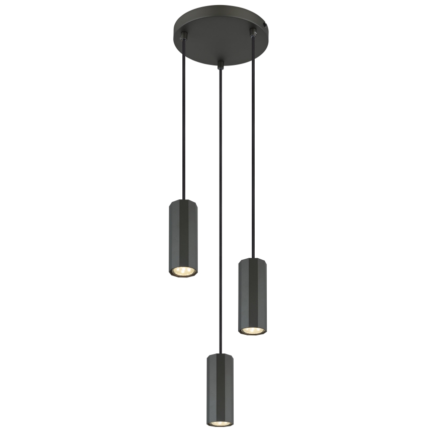 Globo - Lámpara colgante 3xGU10/25W/230V negro