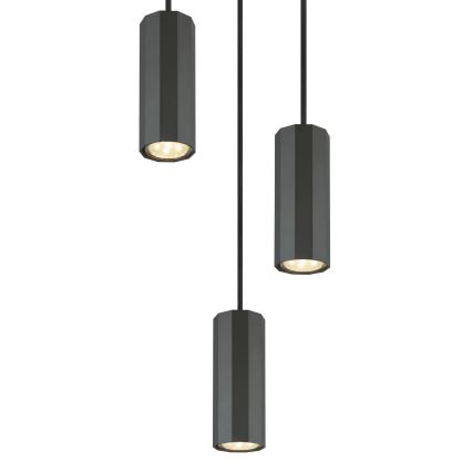Globo - Lámpara colgante 3xGU10/25W/230V negro