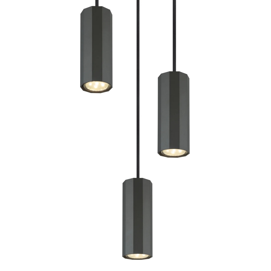 Globo - Lámpara colgante 3xGU10/25W/230V negro