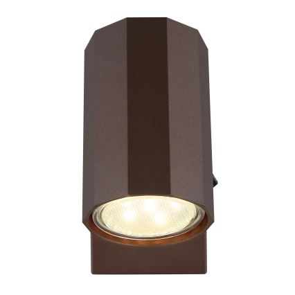 Globo - Foco de pared 1xGU10/25W/230V marrón