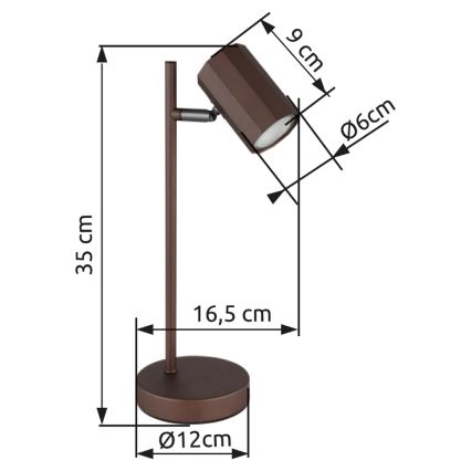 Globo - Lámpara de mesa 1xGU10/5W/230V marrón