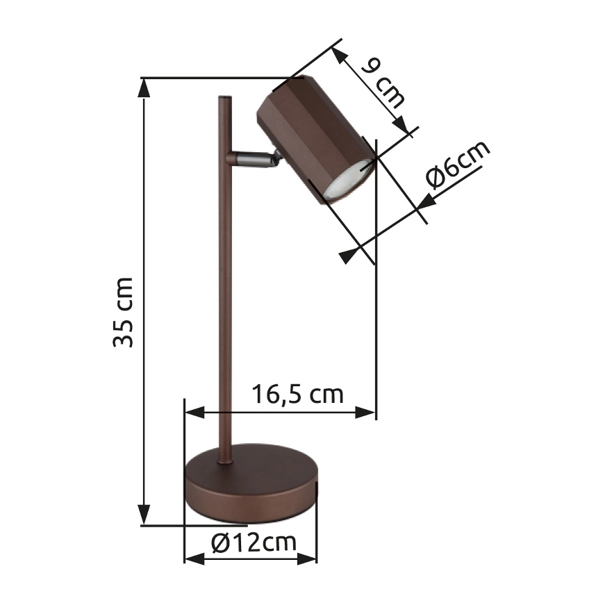 Globo - Lámpara de mesa 1xGU10/5W/230V marrón