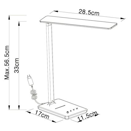 Globo - LED Lámpara de mesa regulable LED/5W/230V