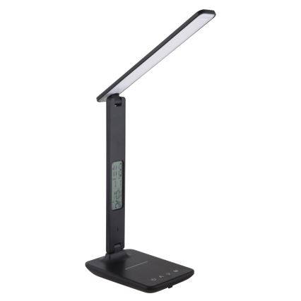 Globo - Lámpara de mesa regulable LED táctil con mostrar LED/5W/230V 3000/4500/6000K negro