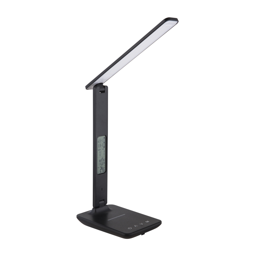 Globo - Lámpara de mesa regulable LED táctil con mostrar LED/5W/230V 3000/4500/6000K negro