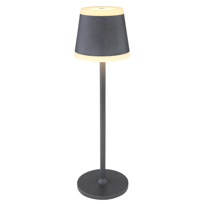 Globo - LED Lámpara de mesa táctil recargable y regulable LED/4,6W/3,7V 3000K 1800mAh gris IP54