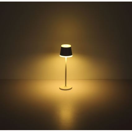 Globo - LED Lámpara de mesa táctil recargable y regulable LED/4,6W/230V 1800 mAh USB IP54 blanco