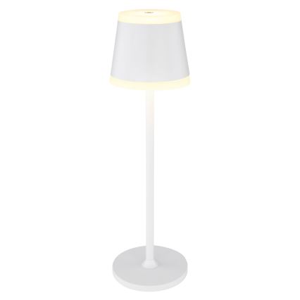 Globo - LED Lámpara de mesa táctil recargable y regulable LED/4,6W/230V 1800 mAh USB IP54 blanco