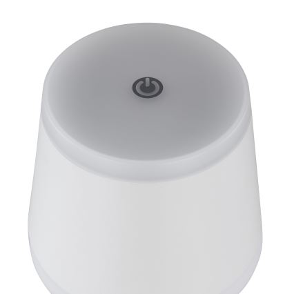 Globo - LED Lámpara de mesa táctil recargable y regulable LED/4,6W/230V 1800 mAh USB IP54 blanco