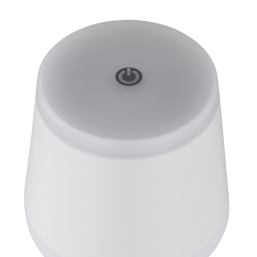 Globo - LED Lámpara de mesa táctil recargable y regulable LED/4,6W/230V 1800 mAh USB IP54 blanco